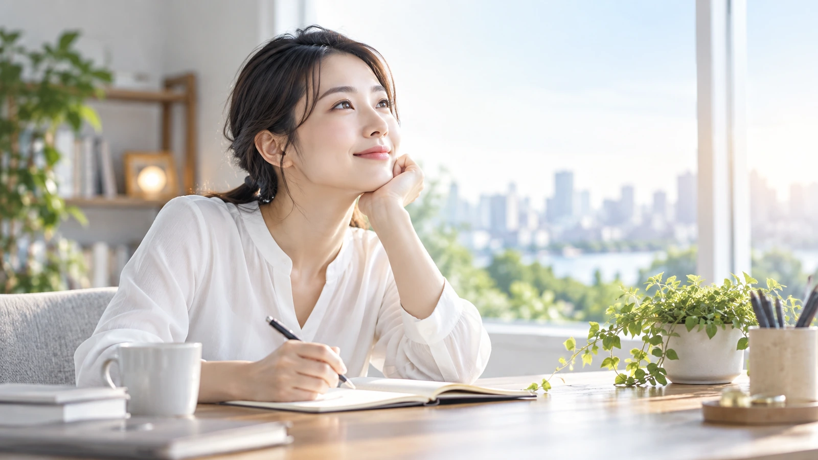 自分の行動や思考を振り返るビジネスパーソン