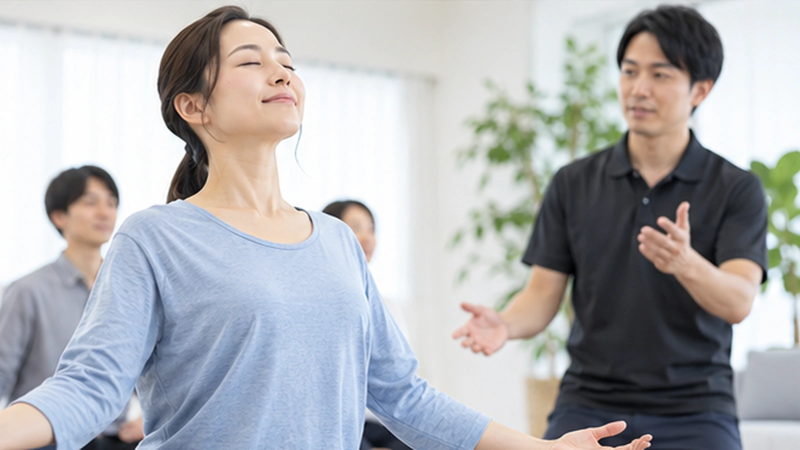 呼吸を整え心を落ち着かせるメンタルヘルスのイメージ