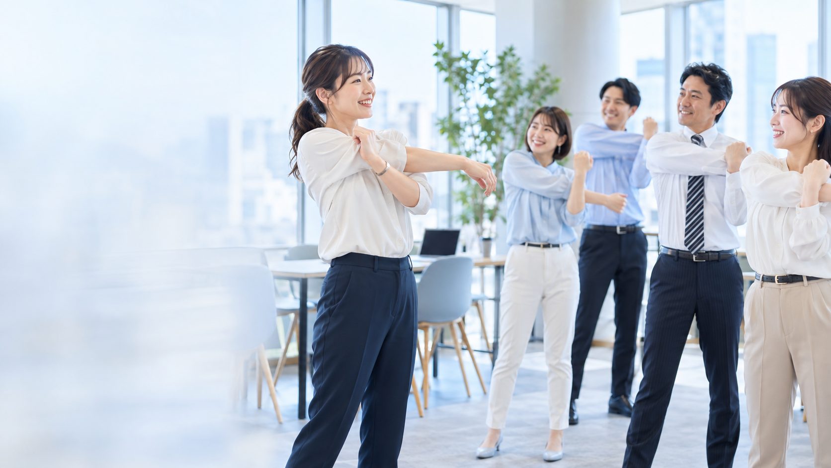 参加者を支援する健康イベントの様子