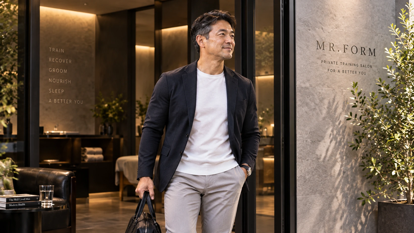 MR.FORMのプライベートサロンを利用する40代男性