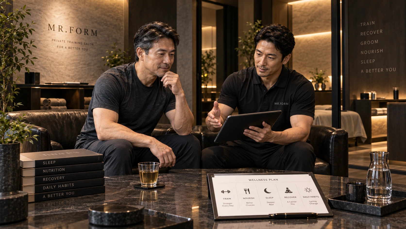 睡眠や食事など生活習慣を一緒に見直すMR.FORMの相談